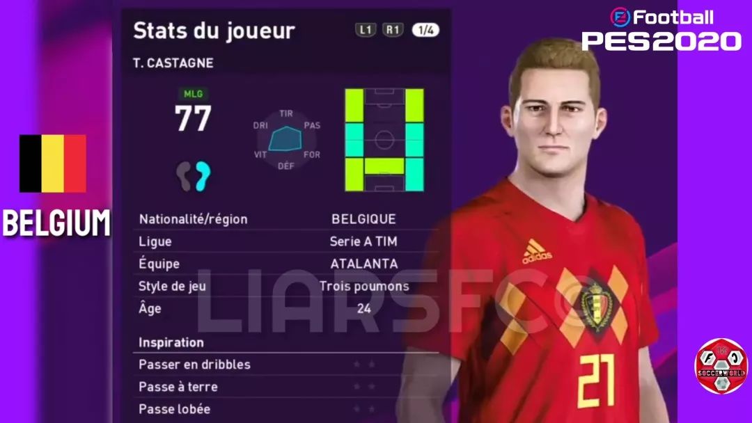 数据｜维特塞尔升黑，比利时国家队实况足球20赛季球员总评升降