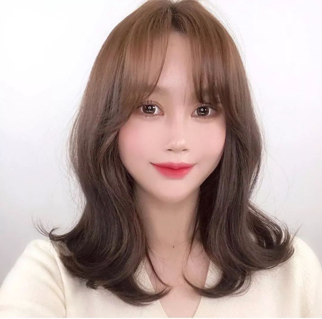 中长发锁骨发烫发中卷,初恋锁骨发中长发烫发