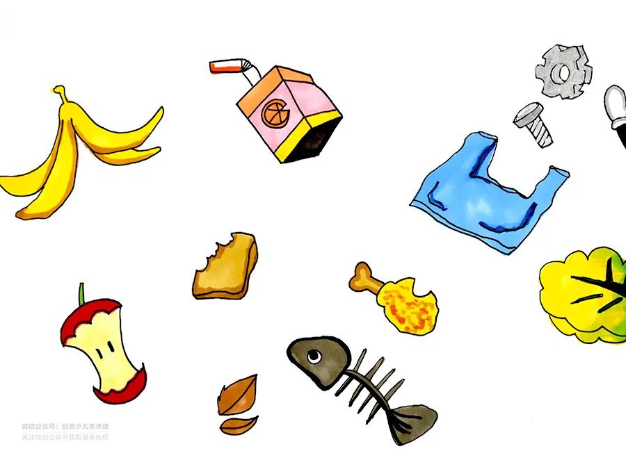 儿童画创意教程线描,有关于劳动的创意儿童画