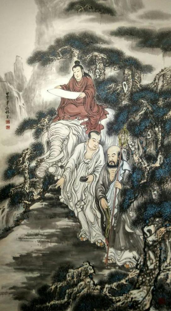 十八罗汉三十六座图,观音三尊十八罗汉