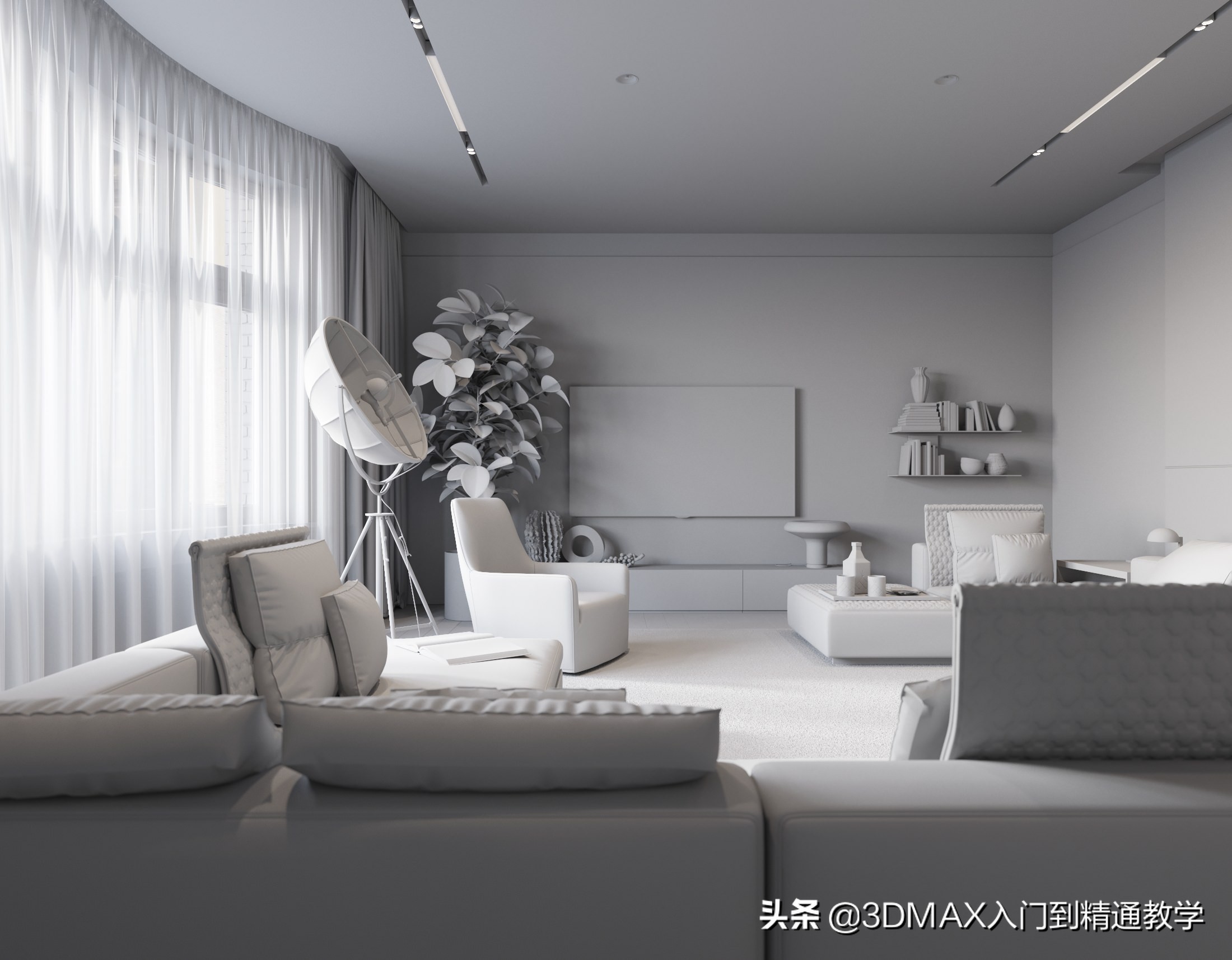 耗时8周，做的逼真现代公寓客厅，带大家看看大神的作品
