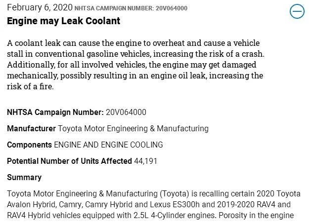 丰田车投诉排行榜,丰田旗下各款车故障率排名