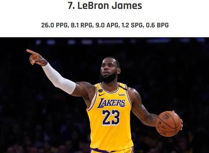湖人十大最伟大的球员,湖人最伟大的球星詹姆斯