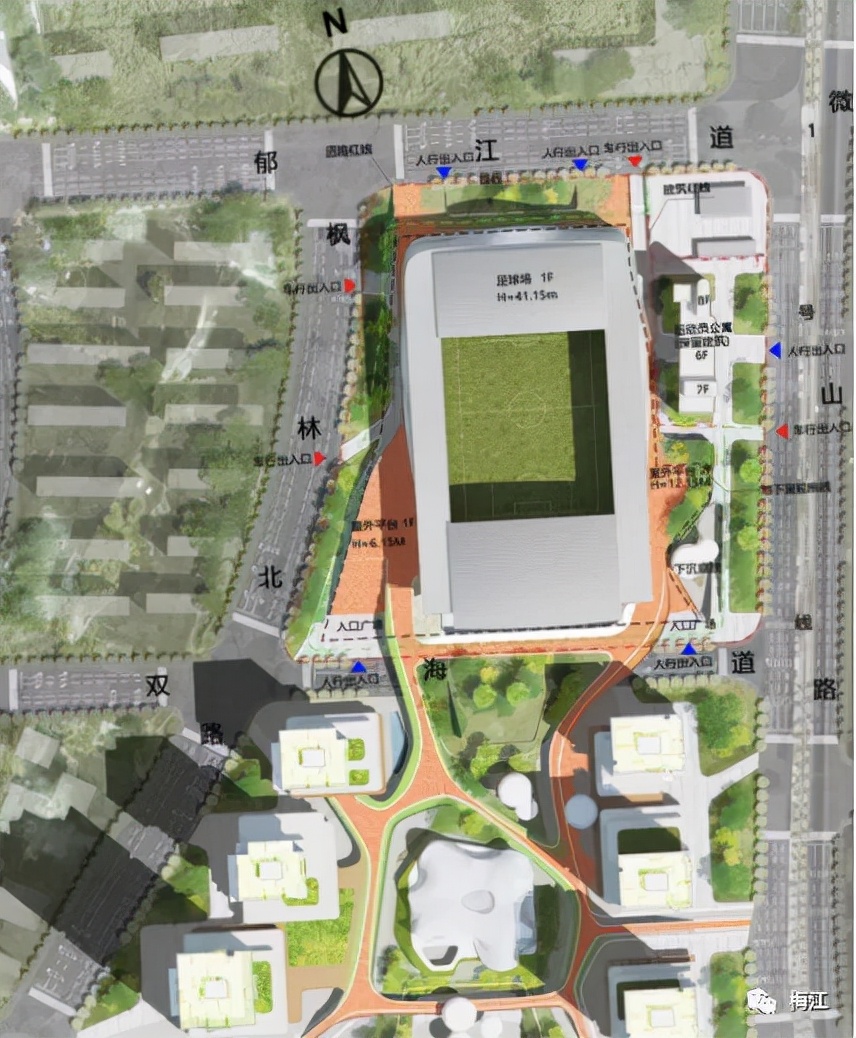 河西俯瞰,河西体育中心广场