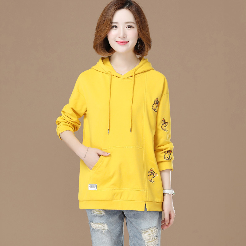 三十几岁穿黄色中长款卫衣怎么搭,适合30岁穿的女款卫衣高级感