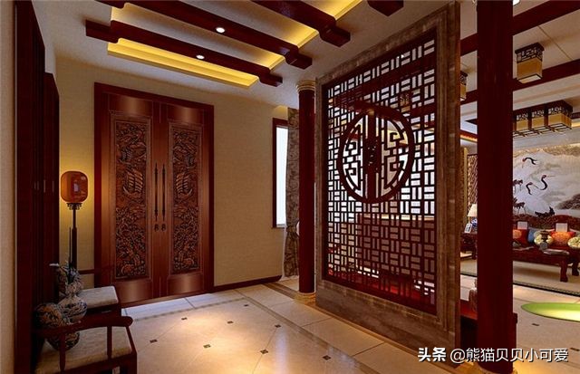 4.5米层高中式古典风格,中式古典风格装修效果图