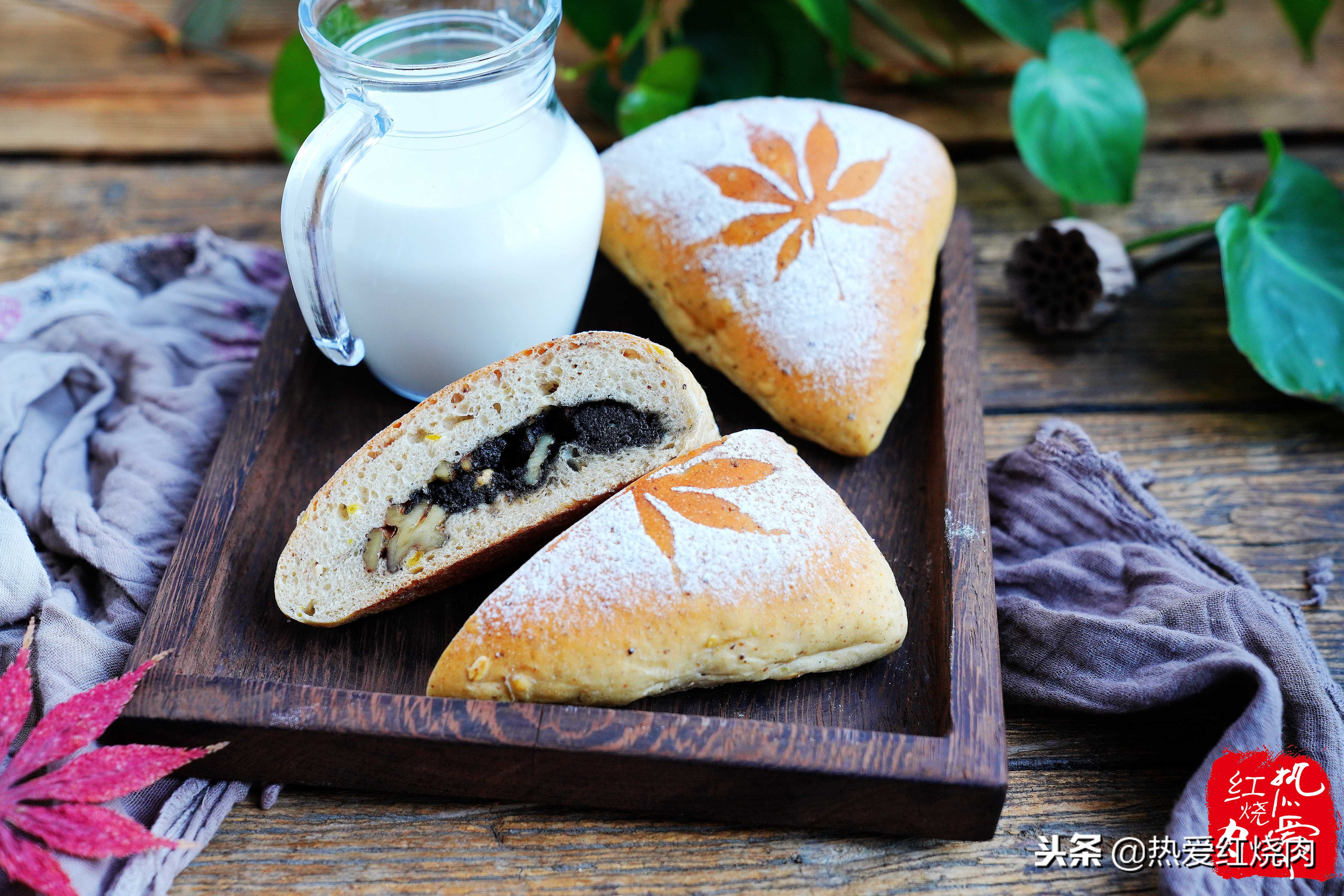 不用揉出膜的黑芝麻面包做法,不用揉出膜的粗粮面包做法