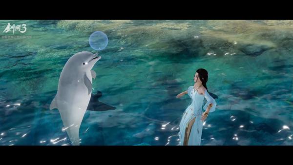 剑网3动物海豚,捡垃圾保护大海