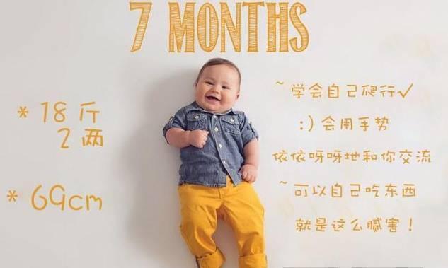 宝宝各月龄发育图,12张宝宝照片模板