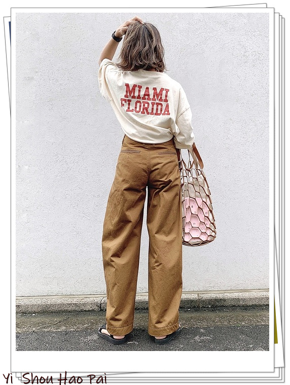 优衣库高腰阔腿直筒裤穿搭,优衣库的高腰宽腿裤