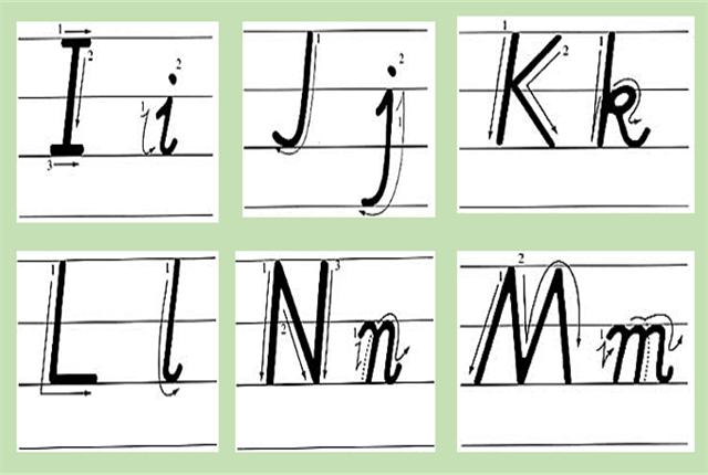 26个英文字母的书写顺序详细图解,26个英文字母的标准书写方式