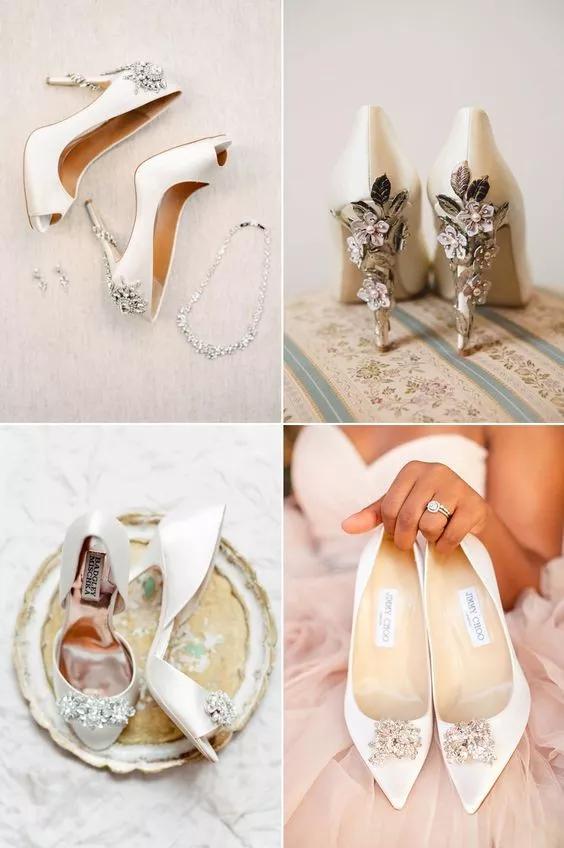 买了双白色高跟鞋，嫌太单调，稍加改造就美过新娘鞋，附教程