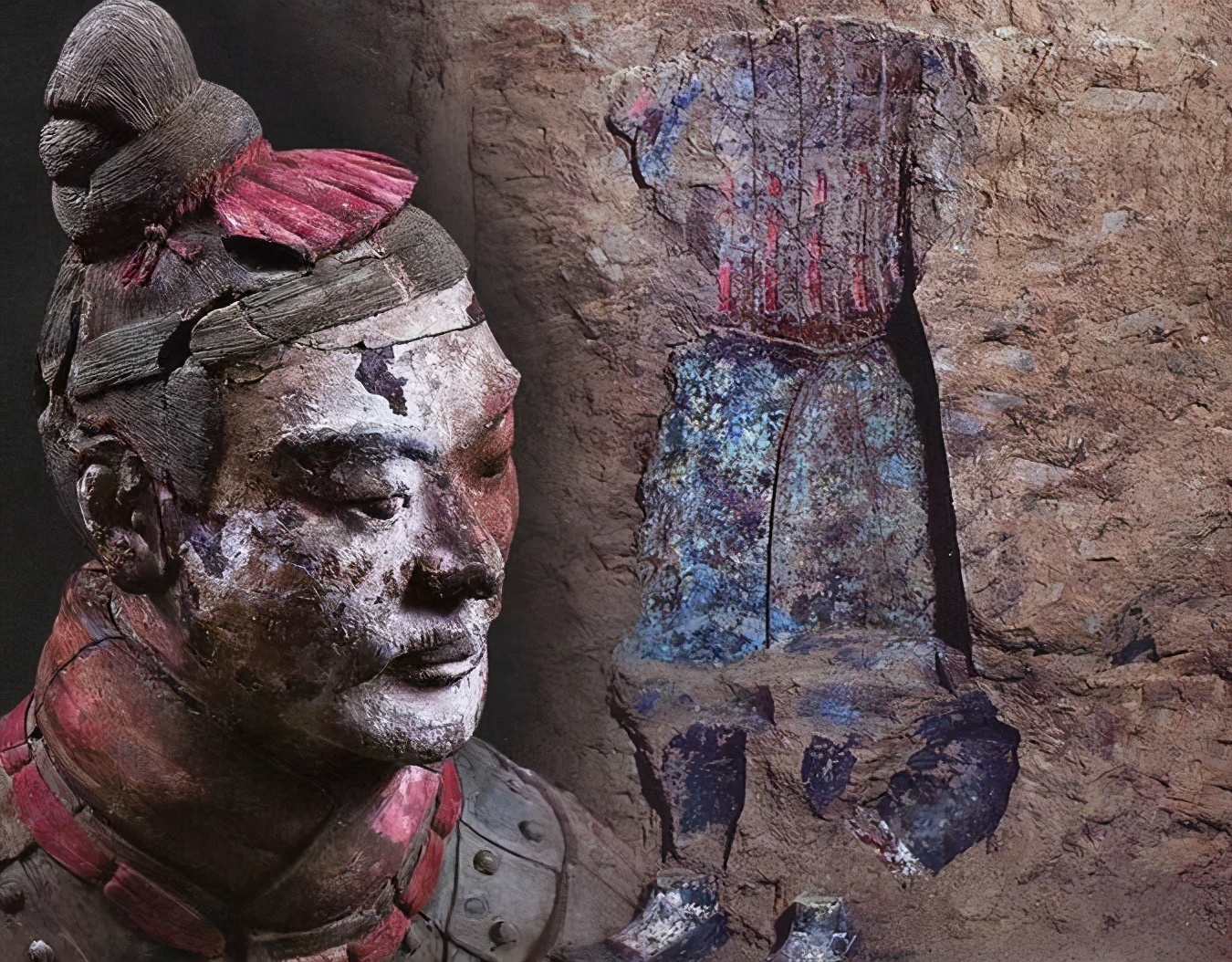 兵马俑的紫色至今是个谜,兵马俑身上的紫色是怎么来的