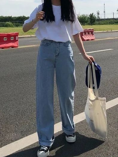 老爹裤的搭配才时髦,老爹裤让你显瘦又时髦