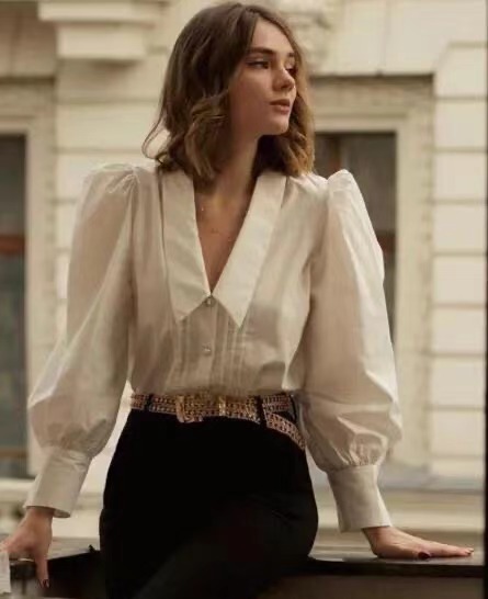 法式风气质衬衫,白衬衫如何穿的时髦又高级