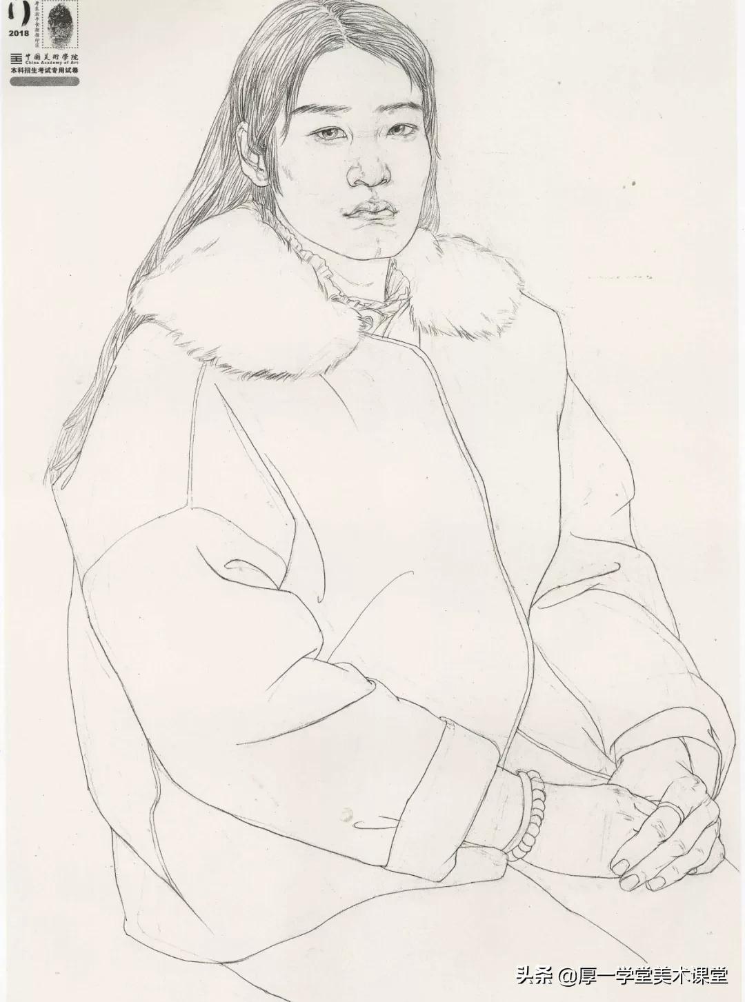 中国美院高分卷2020素描试卷,中国美院素描作品欣赏