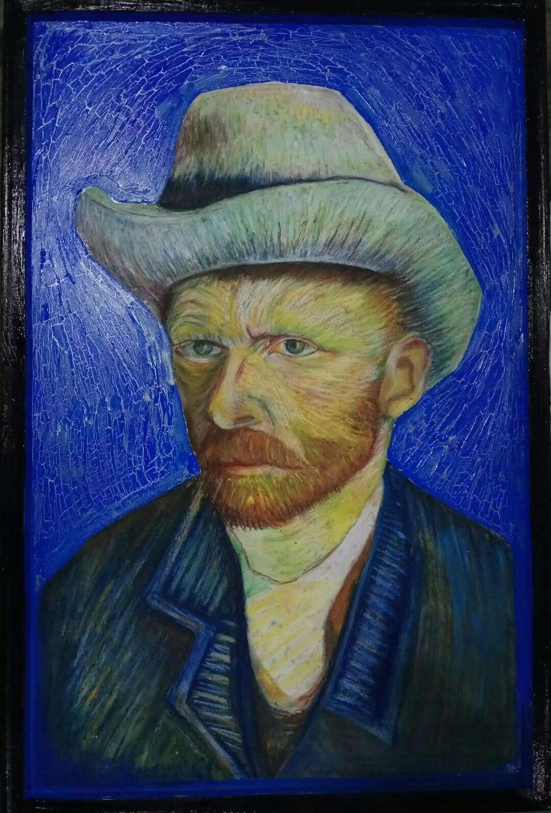 用油画棒画的油画简单,用油画棒画最简单的油画一看就会