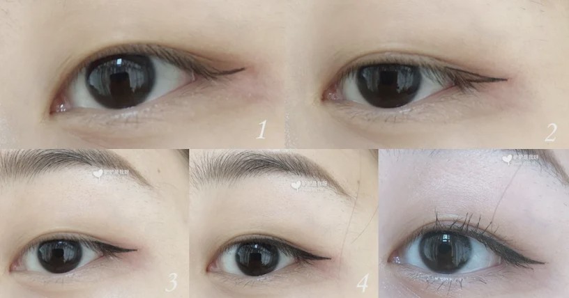 宋慧乔烟熏妆眼影教程,iu李知恩眼妆的画法内双