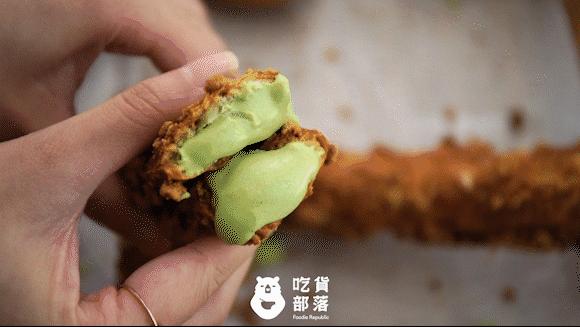 西树泡芙回归款,西树泡芙绿色奶油