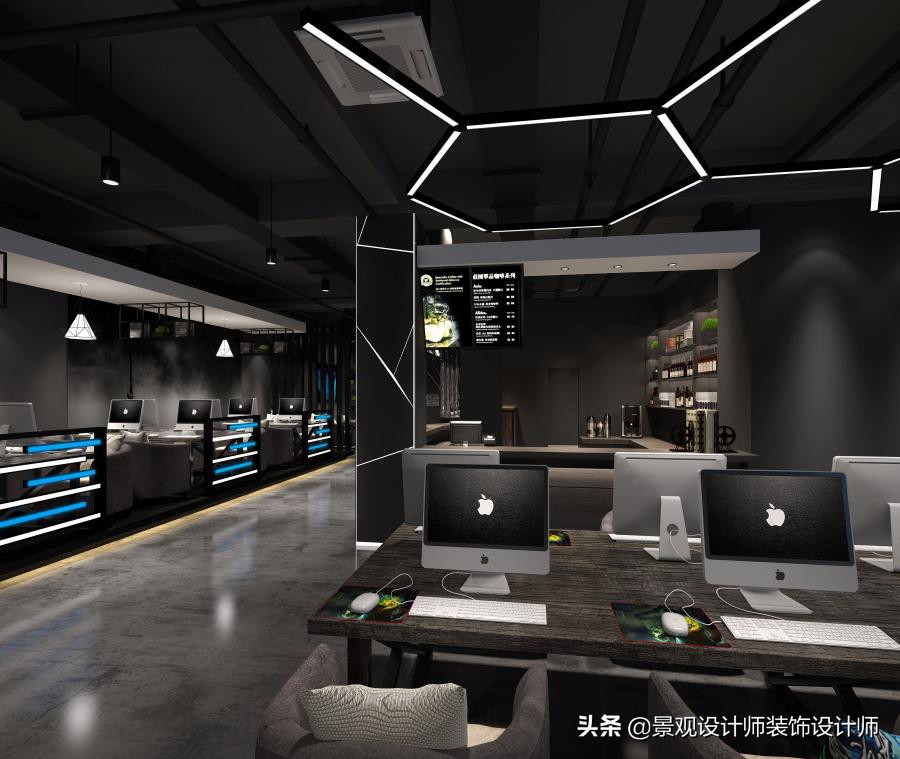 网咖设计效果图,网咖设计图哪找