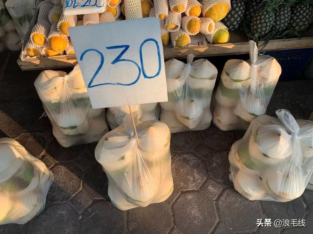 椰子5块钱7块钱,清迈榴莲价格