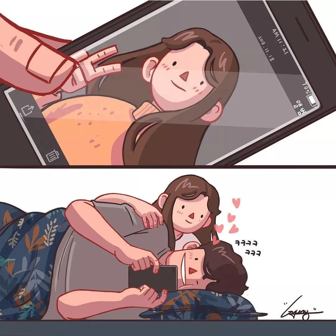 韩国插画师爱情故事,韩国插画大师情侣