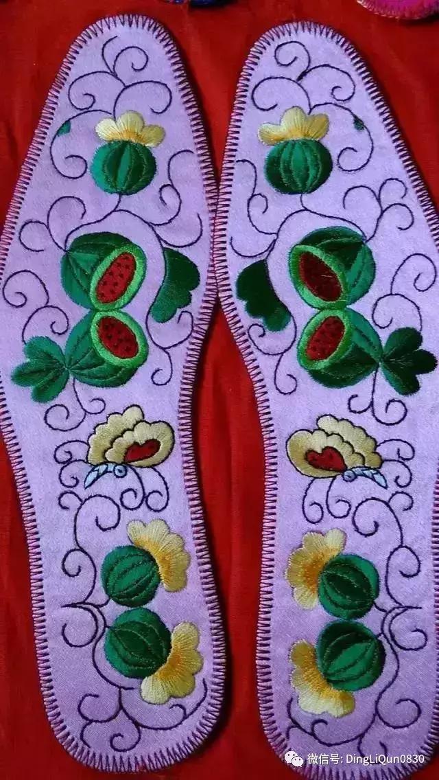 鞋垫上的刺绣艺术欣赏,鞋垫刺绣怎么刺绣熊猫嘴巴