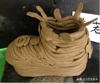 陶艺手工儿童创意美术,美术公开课做笔筒