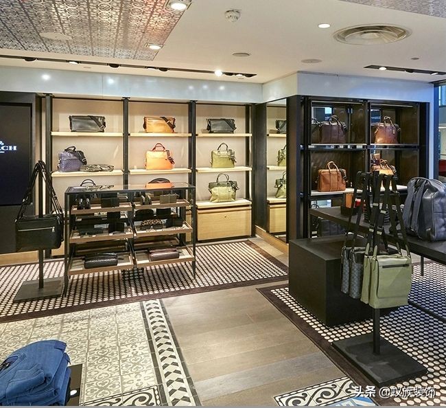 四川箱包店装修,箱包批发店装修图纸