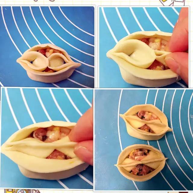 韭菜鸡蛋饺子花样包法图片,饺子多种花样包法图解