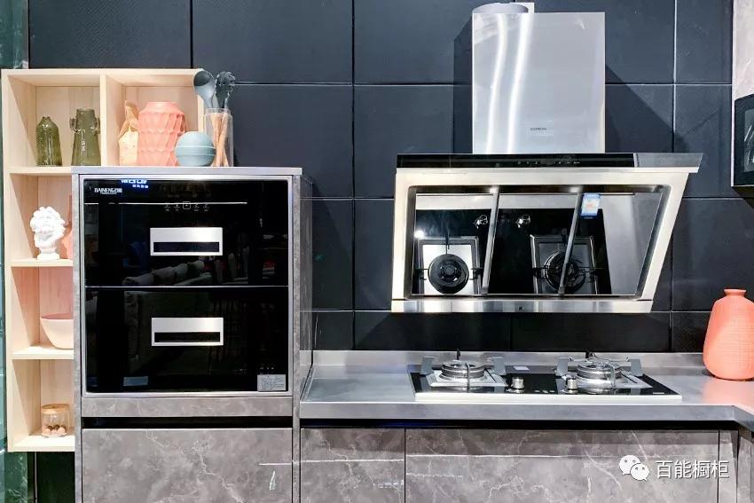 百能不锈钢高端橱柜设计,厨房不锈钢一体橱柜款式图