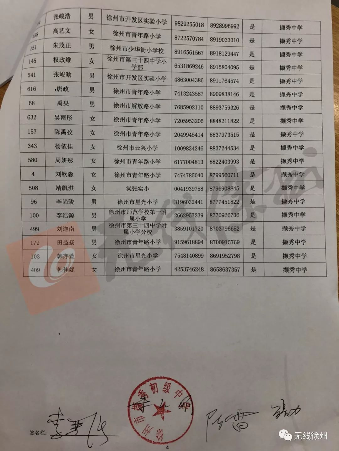 绣山中学电脑派位结果,撷秀中学全部是电脑派位吗