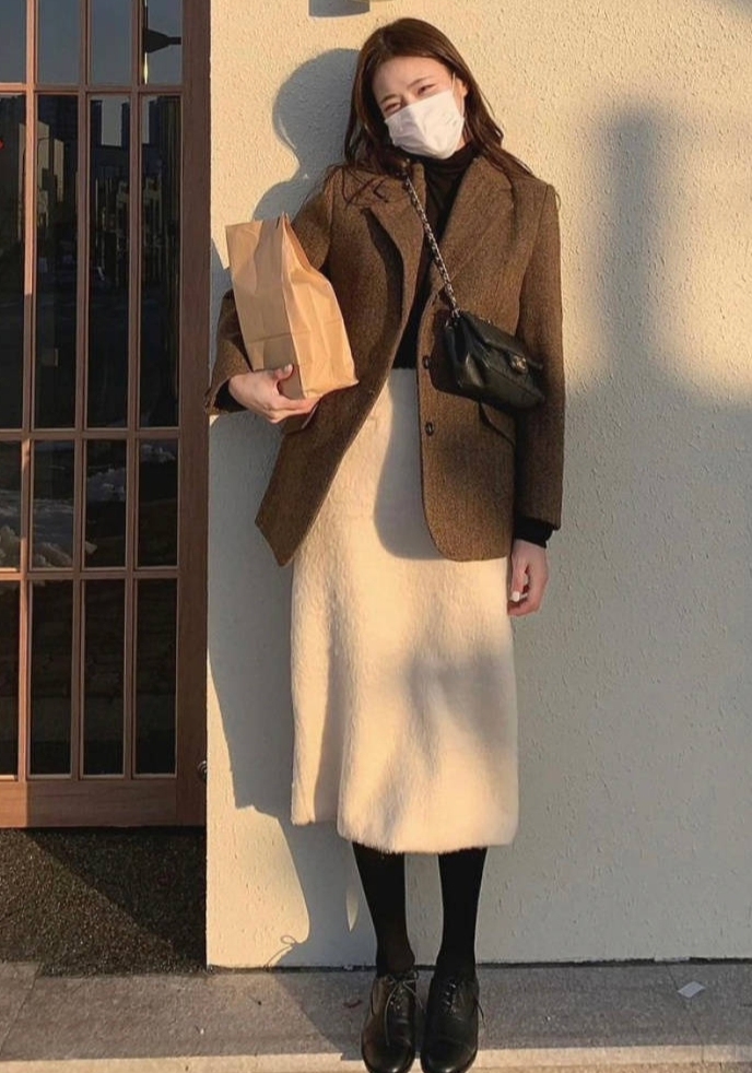 韩国冬季露腿穿搭,ins韩国冬季露腿穿搭