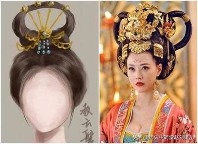 古代灵蛇髻发型女子,灵蛇髻飞天盘发教程