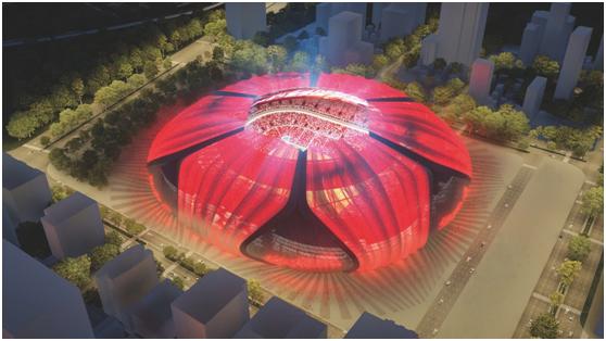 恒大足球场美景,吃喝玩乐一条龙山庄