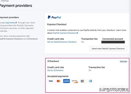 shopify信用卡收款成功率,shopifypaypalcheckout设置