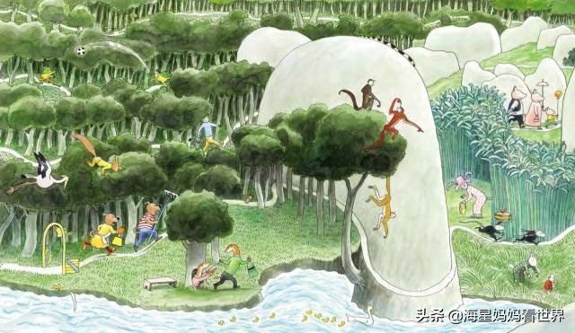 儿童观看艺术作品,故宫放大镜欣赏名画