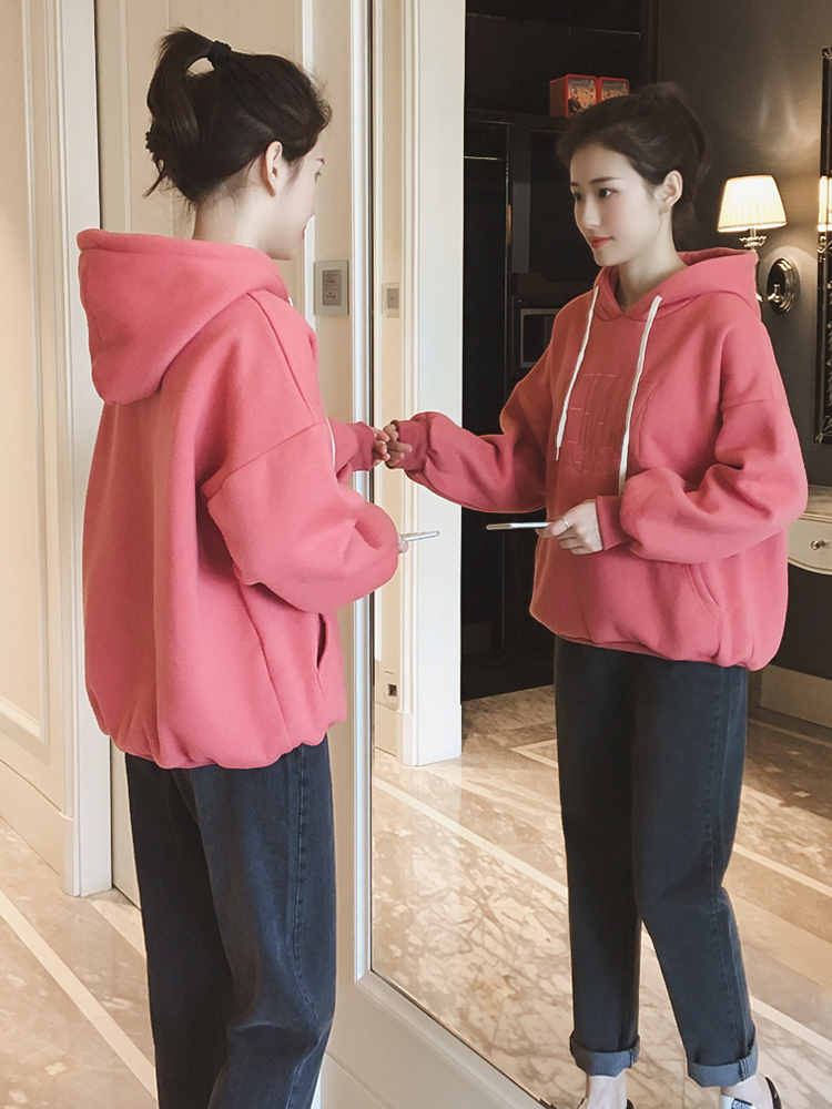 带帽卫衣推荐秋冬穿搭,秋冬中长款长袖卫衣穿搭技巧