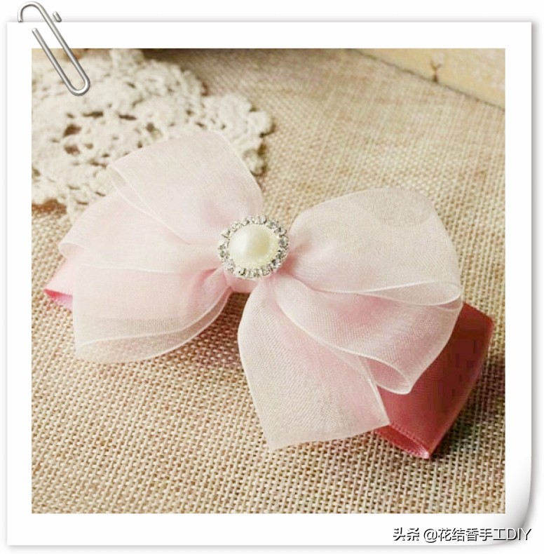 蝴蝶结发饰手工制作简单,蝴蝶结发饰diy教程网红大蝴蝶结