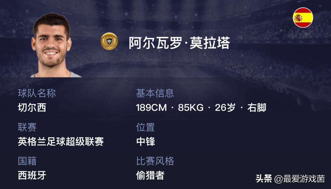 实况足球莫拉塔数据,实况足球冷门又好用球员