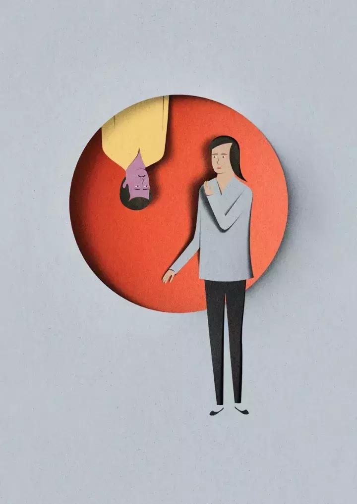 剪纸风格插画,剪纸效果字体