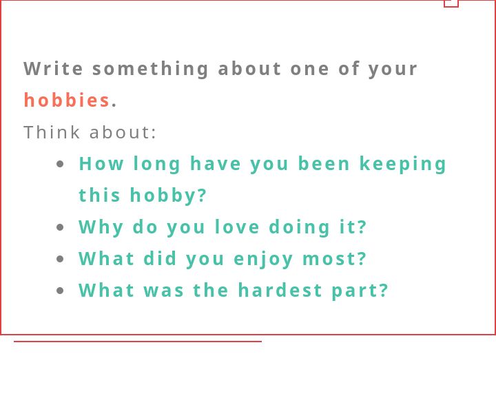 话题英语|打游戏？收藏？听歌？看电影？谁还没点爱好啦