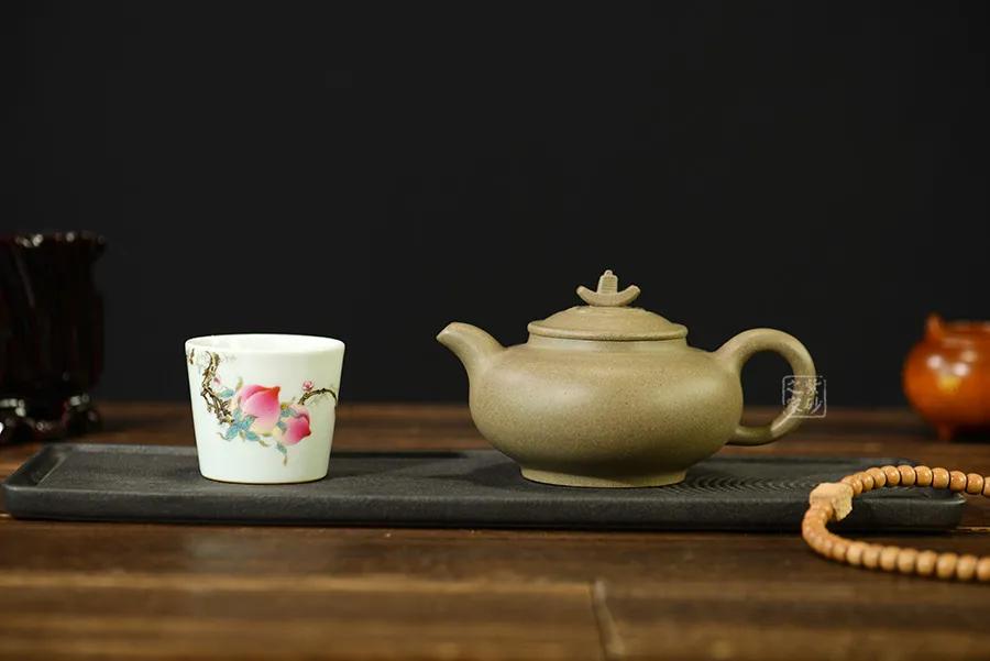 段泥壶包浆前后对比,青段泥料养出包浆