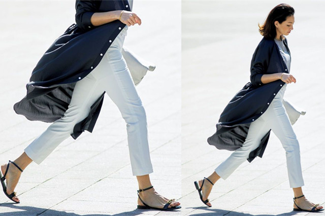 潮鞋推荐女粗跟凉鞋穿搭,日系休闲穿搭鞋子