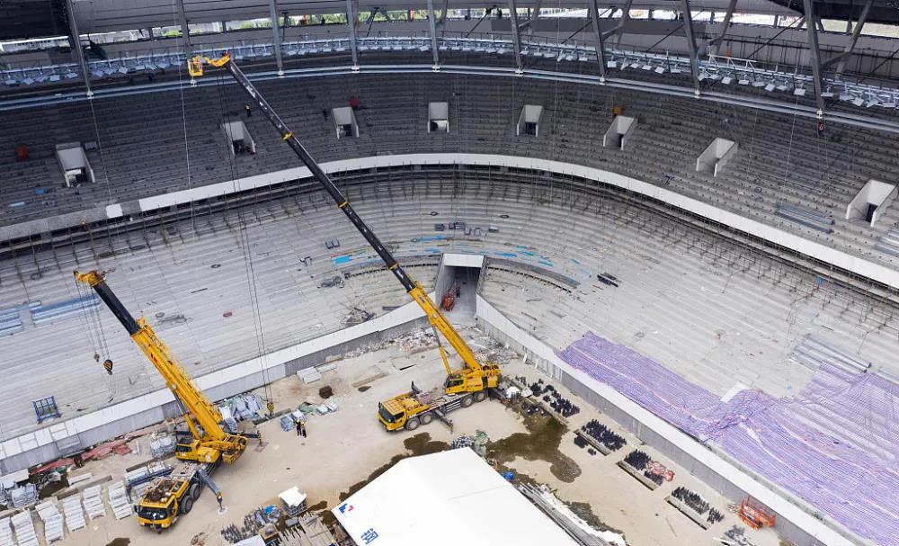 足球迷们看过来,上海浦东足球场最新进度