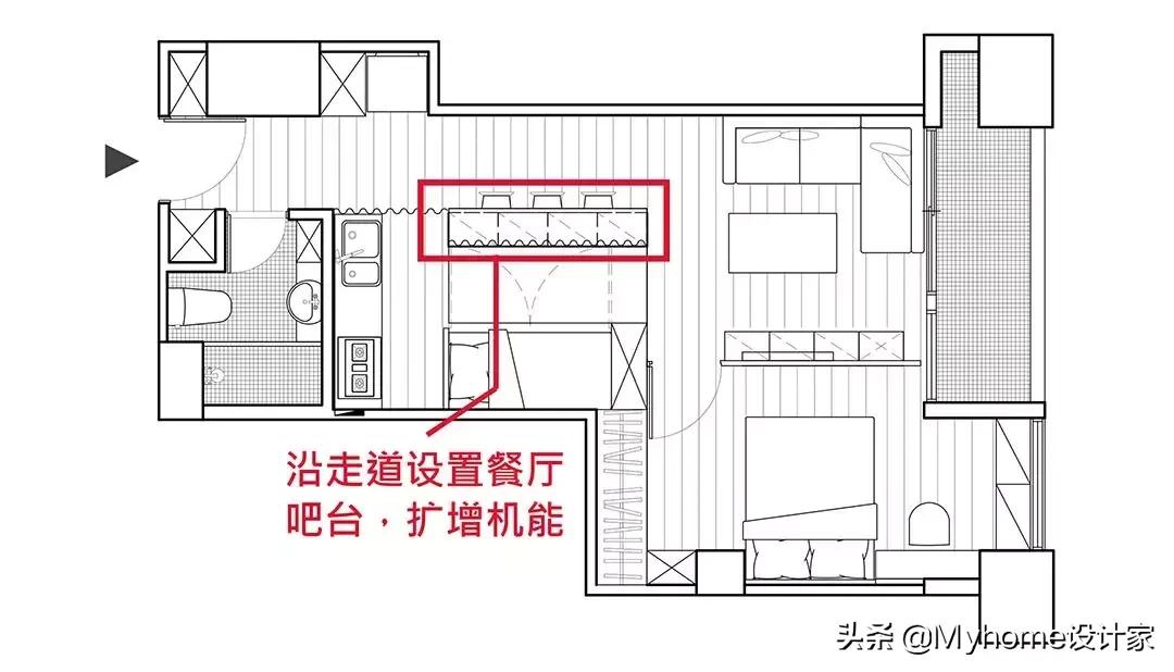 刀把户型改造思路和方法,户型改造平面布置图