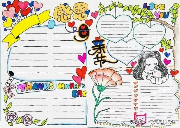 关于母亲节的手抄报又漂亮又简单,关于母亲节手抄报的文案短句