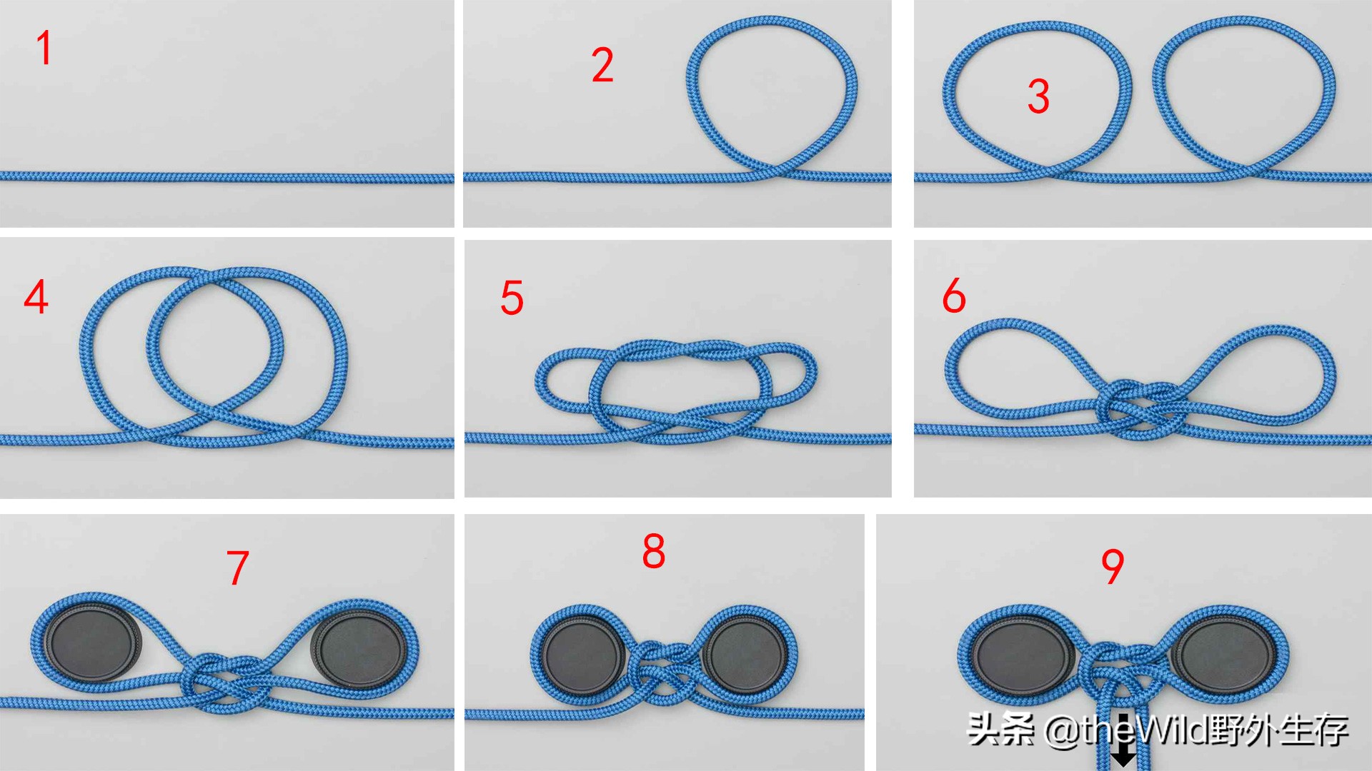 户外作业学会这几种绳结就够用了,户外安全绳结打法视频