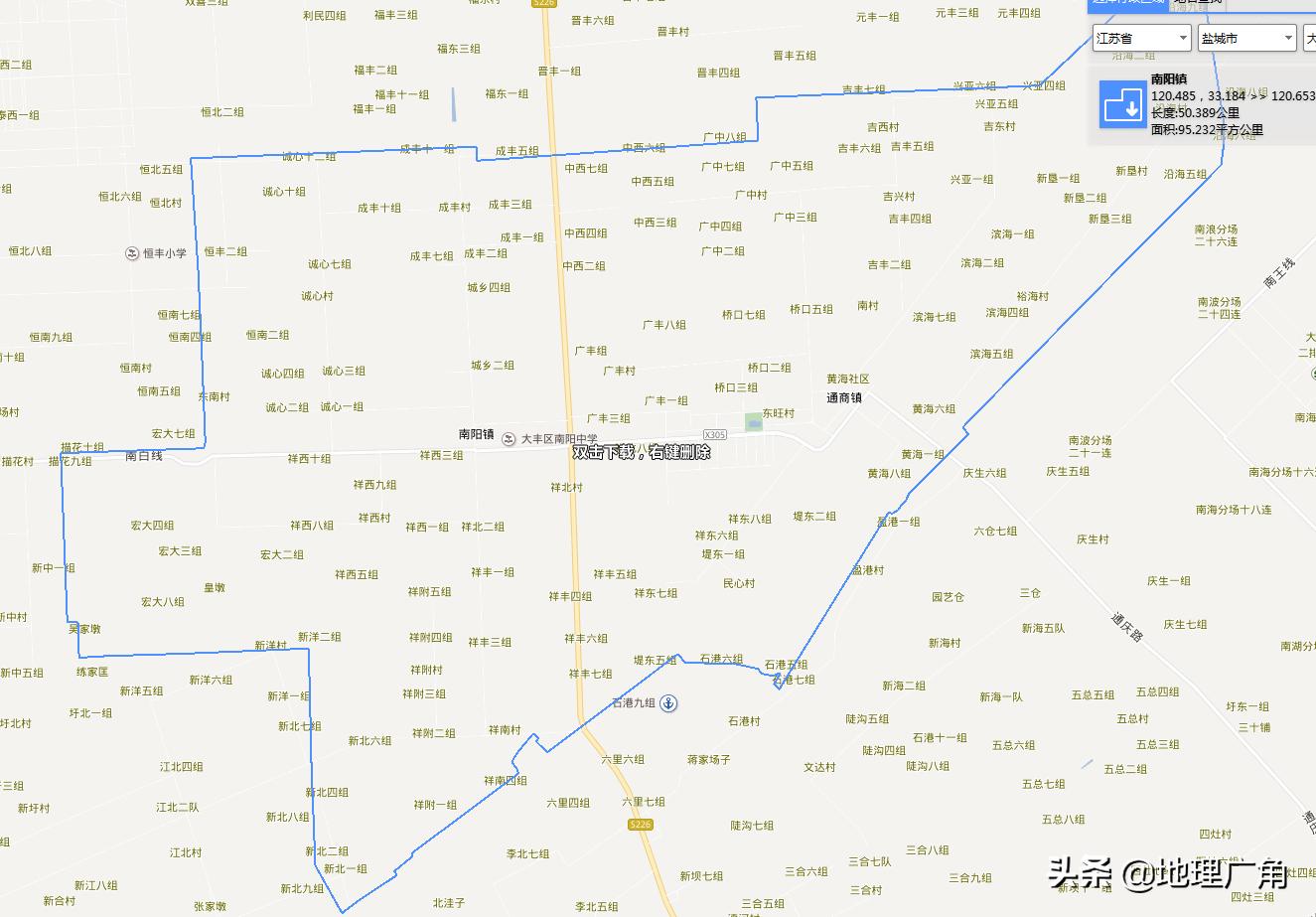 盐城市大丰区行政区划地图,江苏省盐城市大丰区最新地图