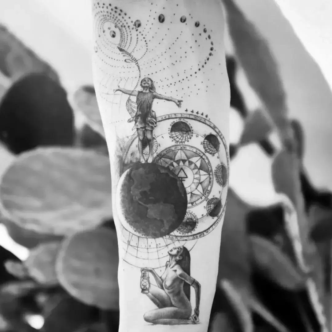 会动的纹身图案,有意境的纹身